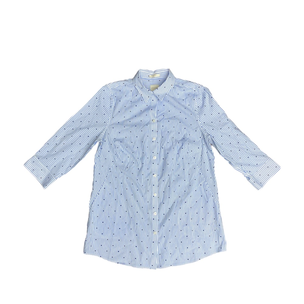 CHICOS women's top blouse blue O